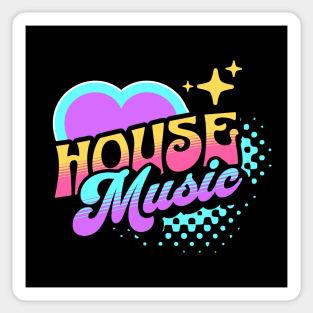HOUSE MUSIC  - Y2K Retro Heart (blue/purple/white) Sticker